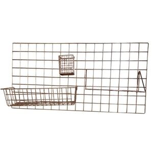 Set of 4 Modern Decorative Wall Grid Panel Organizer Lot of 4